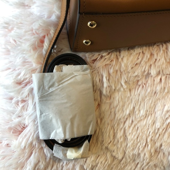 ZAC POSEN Eartha Zip Top Crossbody, Camel color, NWT. - Picture 8 of 12